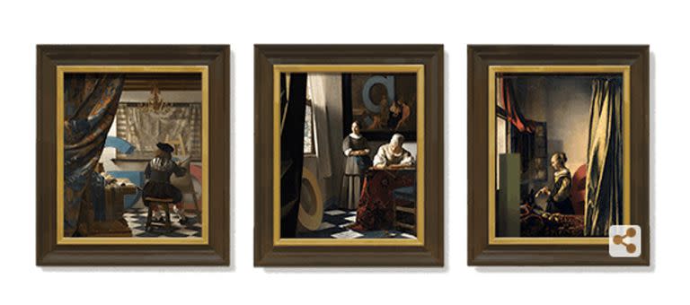 El doodle dedicado a Johannes Vermeer