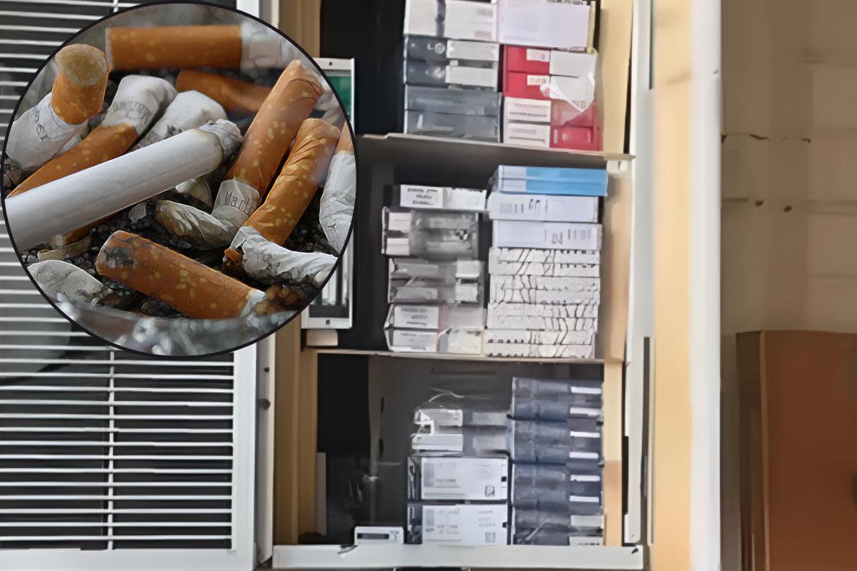 The cigarettes were found by council officers <i>(Image: Canva / Herefordshire Council)</i>