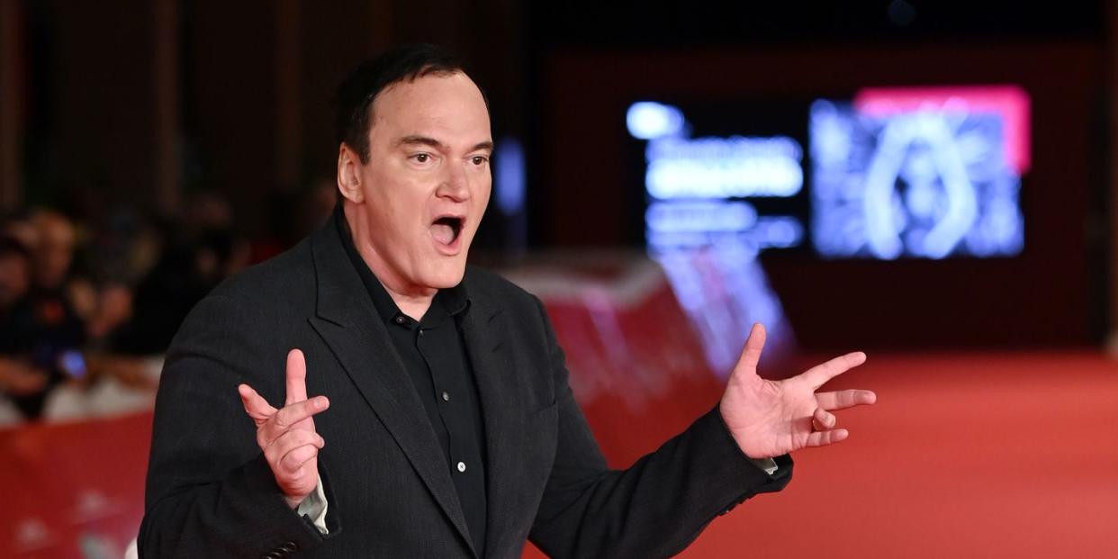 quentin tarantino close encounter red carpet 16th rome film fest 2021