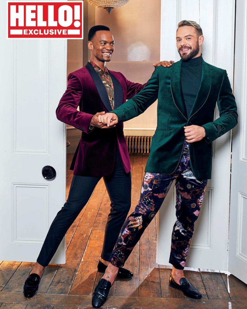 John Whaite and Johannes Radebe (Hello! magazine/PA)