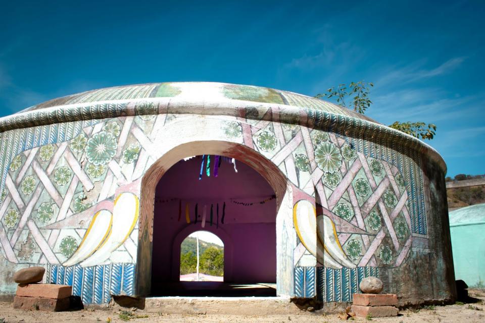 The wellness industry is one of the reasons May is the best time to visit Cabo. 
pictured: a temazcal ceremony building 