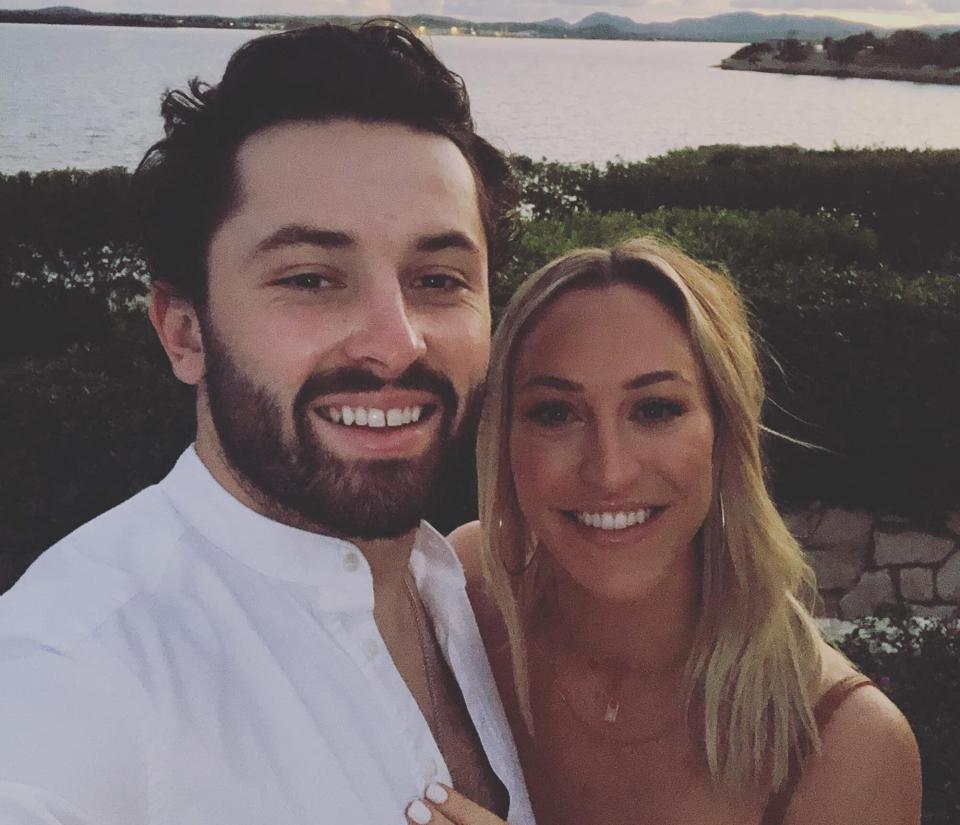 Baker Mayfield and Emily Wilkinson