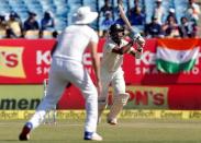 Cricket - India v England - First Test cricket match - Saurashtra Cricket Association Stadium, Rajkot, India - 11/11/2016. India's Cheteshwar Pujara plays a shot. REUTERS/Amit Dave