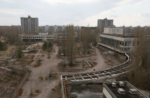 The abandoned town of Pripyat, near the Chernobyl nuclear power plant, in 2017.