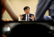 Kim Sang-jo, the Chief of Korea Fair Trade Commission, speaks during an interview with Reuters in Seoul, South Korea August 18, 2017. Picture taken on August 18, 2017. REUTERS/Kim Hong-Ji