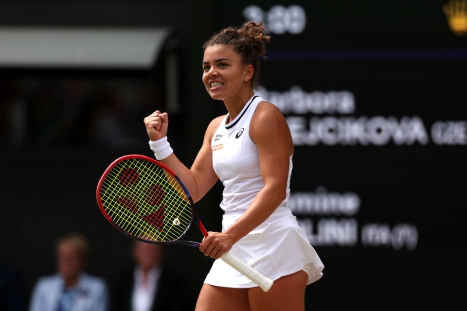 Jasmine Paolini had battled back from a set down to force a decider (Getty)