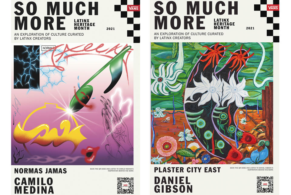 Artworks by Camilo Medina and Daniel Gibson for Vans’ “So Much More” initiative. - Credit: Courtesy of Vans