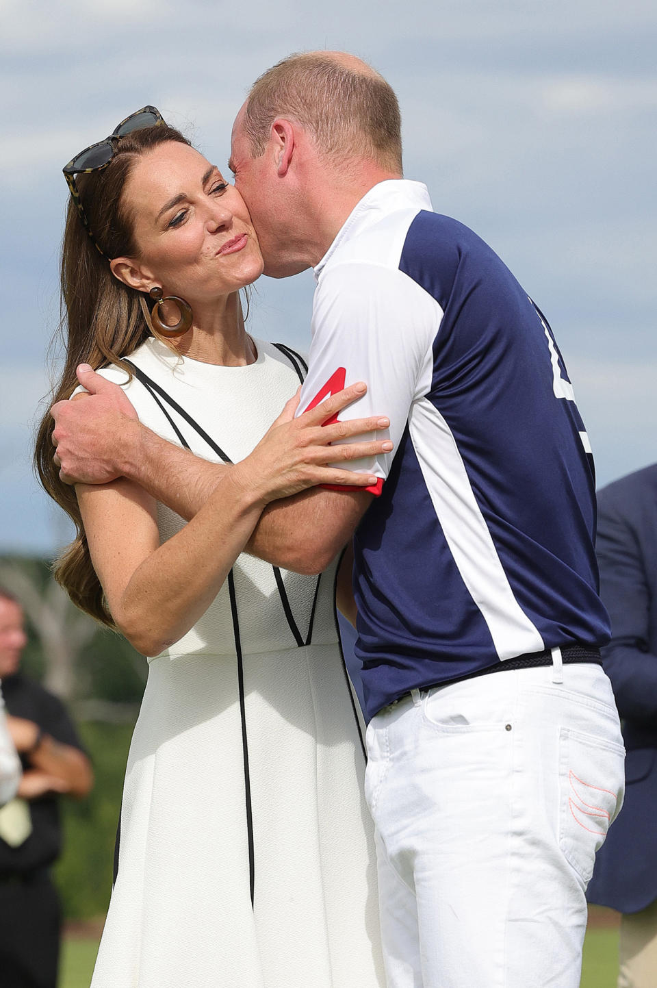 <p>Kate and Prince William shared some sweet P.D.A. following the match. </p>