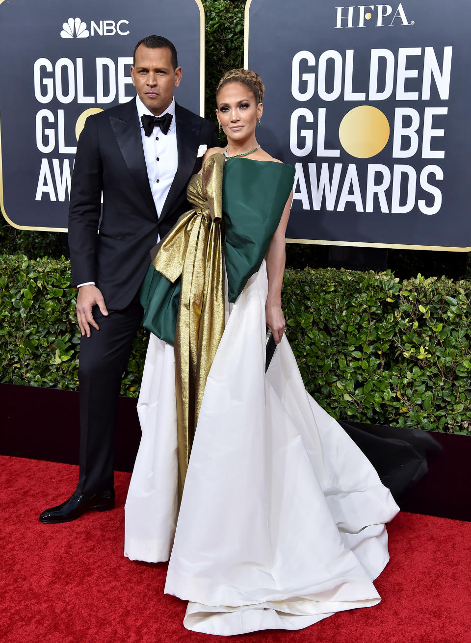 Alex Rodriguez and Jennifer Lopez attend the 77th Annual Golden Globe Awards at The Beverly Hilton Hotel on January 05, 2020 in Beverly Hills, California.