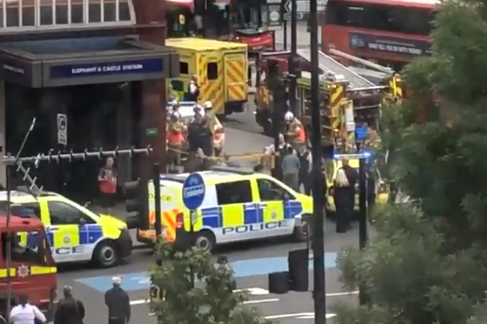 Tube attack: Emergency services rushed to the scene after a man was