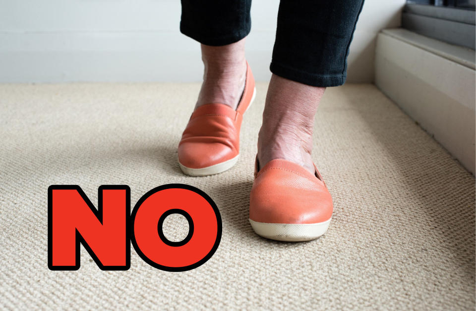 shoes on a carpet