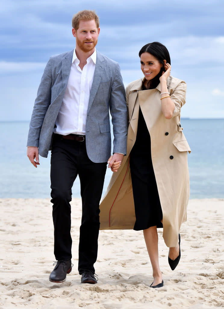 favorite fashion clothing brands worn by Meghan Markle, Prince Harry and Meghan Markle in Melbourne, Australia in 2018, Rothy's, flats, California