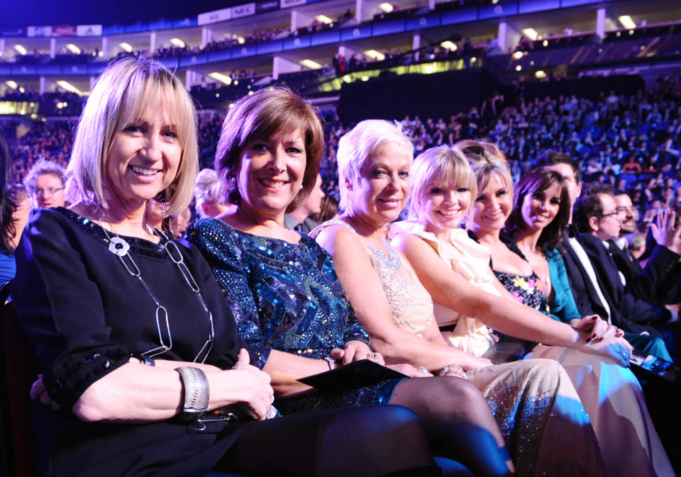 Presenters from Loose Women - Carol McGiffin, Lynda Bellingham, Denise Welch, Kate Thornton, Leslie Garrett and Andrea McLean at the National Television Awards 2010 (PA Images via Getty Images)