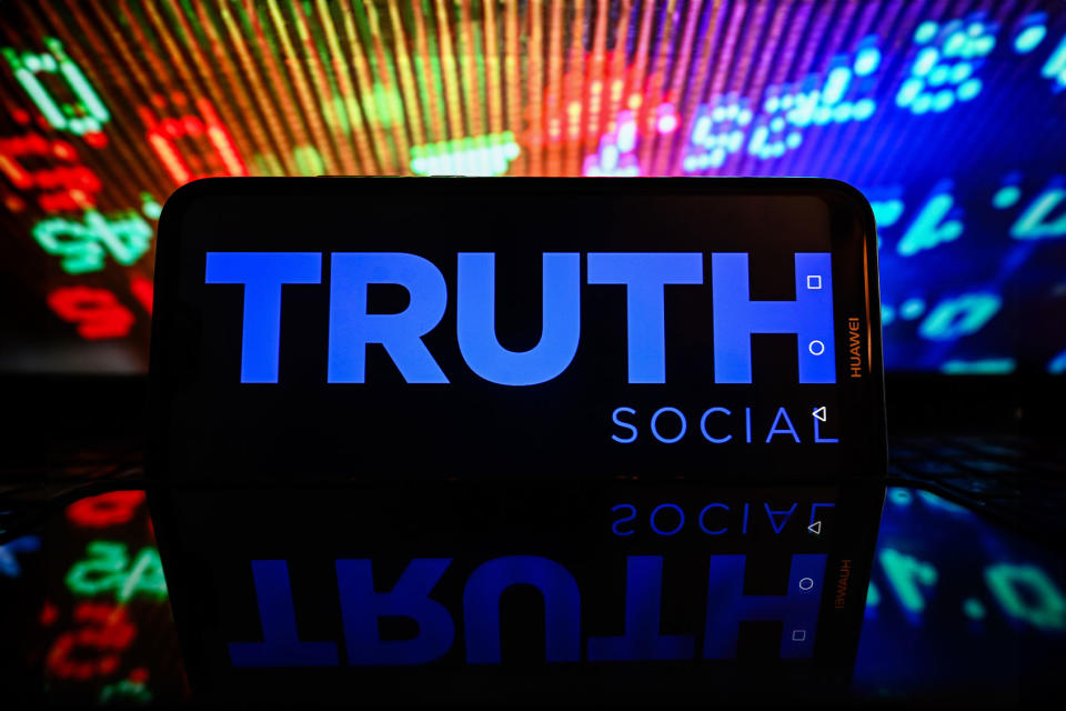 Truth Social Photo Illustration by Omar Marques/SOPA Images/LightRocket via Getty Images