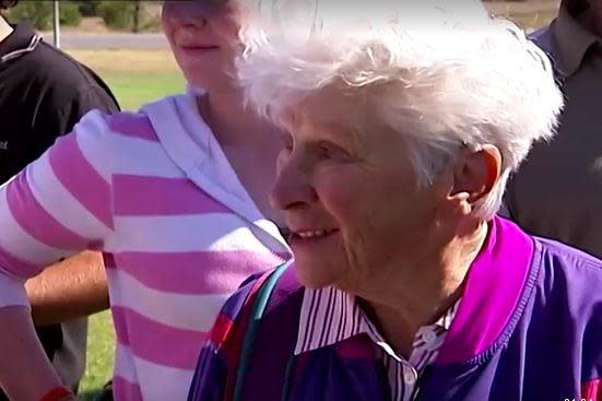 An undated file image from family video shows Australian great-grandmother Clare Nowlands, who died of injuries sustained in a fall when she was tasered by police at her nursing home in New South Wales. / Credit: Reuters