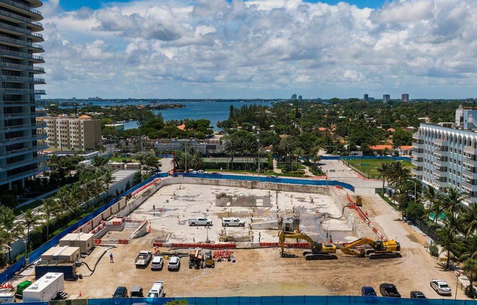 View of the land that once housed Champlain Towers South in Surfside after the rubble has been cleared out. The condo at 8777 Collins Ave. in Surfside collapsed early Thursday morning, June 24, 2021. Photo taken on Aug. 10, 2021.