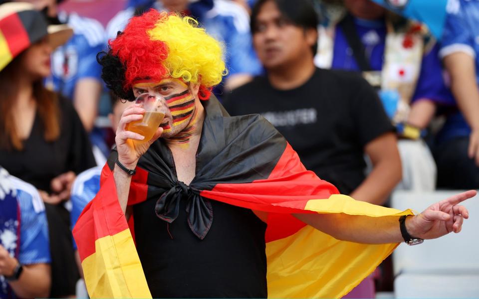 Enjoying the non-alcoholic beer at the Khalifa International Stadium - Alex Grimm/Getty Images