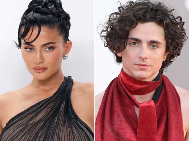 <p>Taylor Hill/FilmMagic ; Stephane Cardinale - Corbis/Corbis/Getty</p> Kylie Jenner and Timothee Chalamet