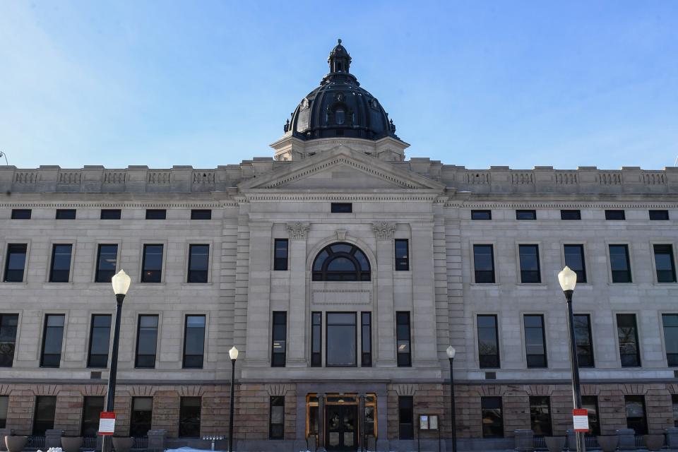 The front of the South Dakota State Capitol on Tuesday, Jan. 9, 2024 in Pierre.