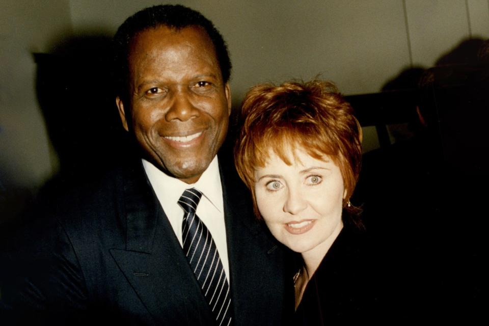 Sidney Poitier With Singer Lulu