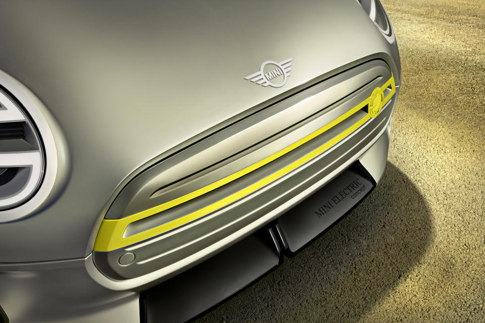 Many of the classic design features from past Minis, such as the distinctive front grille, are prominent once more (BMW)