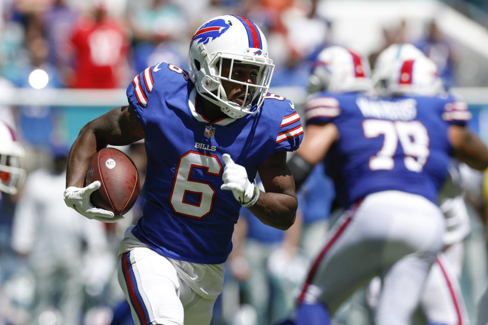 Isaiah McKenzie has plenty of fantasy upside as key part of the Buffalo Bills' passing game. (Photo by David Rosenblum/Icon Sportswire via Getty Images)