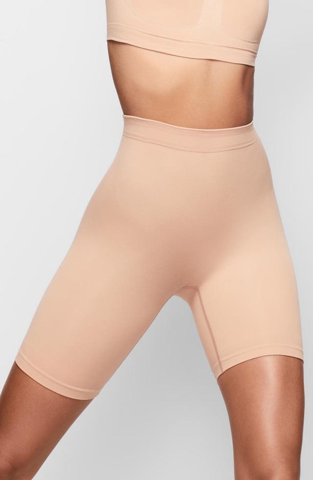 Womens Skims beige Seamless Sculpt Mid-Thigh Shorts | Harrods #  {CountryCode}