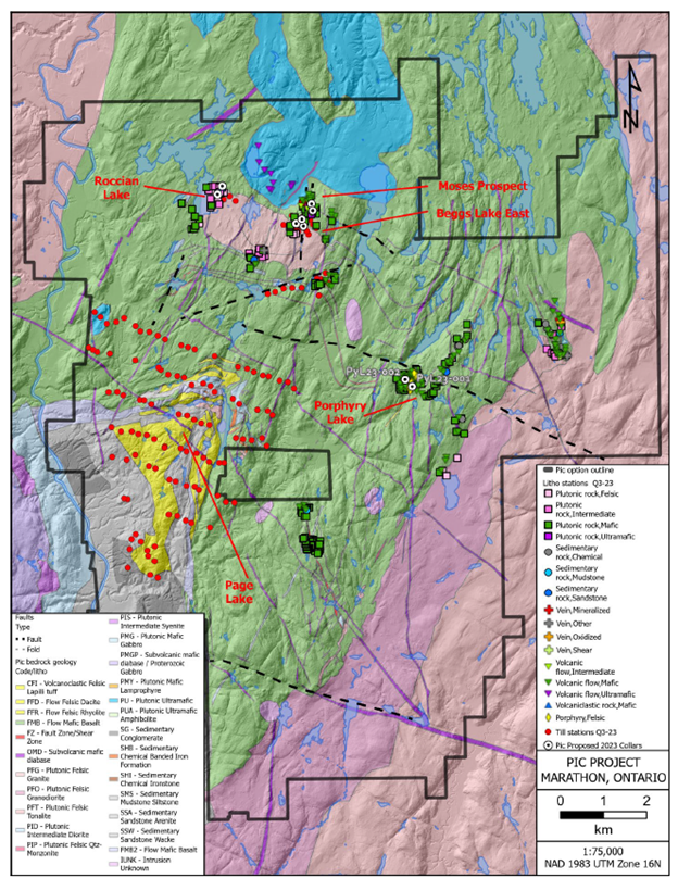 Location Map of Exploration Work in Q3