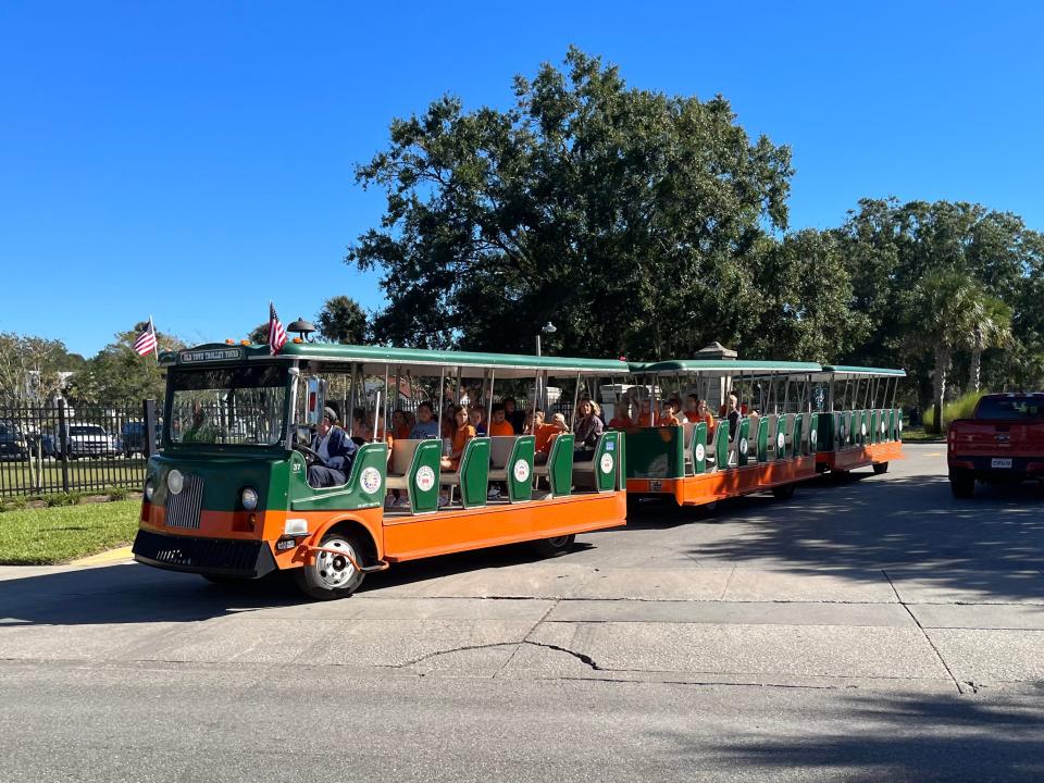 Trolley tour in St. Augustine, Florida.