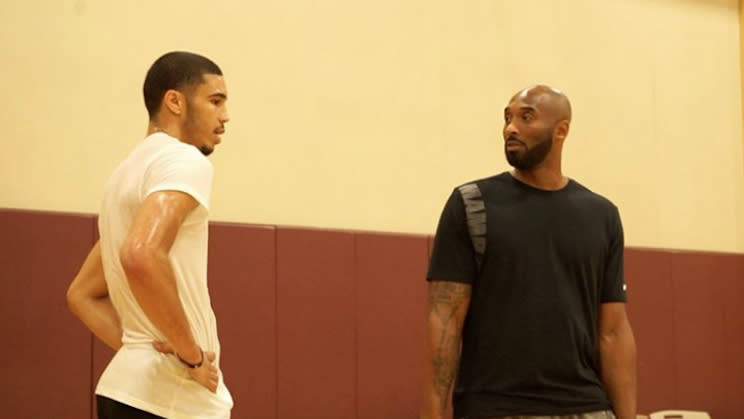 What does Kobe Bryant not working out with any of the young Lakers, but  coaching Celtics star Jayson Tatum mean? - Silver Screen and Roll