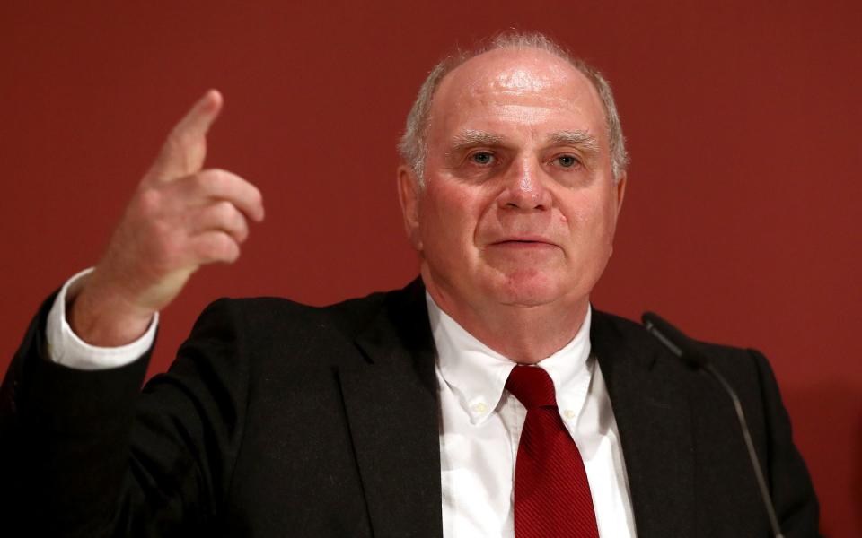 Uli Hoeneß hält nicht viel von Veganern und Vegetariern. (Bild: 2019 Getty Images/Alexander Hassenstein/Bongarts)