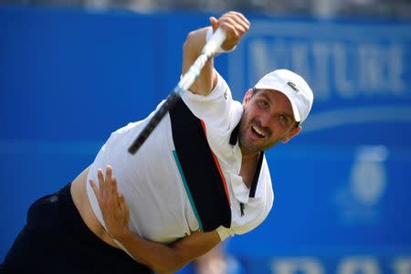 Britain Tennis - Aegon Championships - Queen’s Club, London - June 21, 2017 France's Julien Benneteau in action during his second round match against Bulgaria's Grigor Dimitrov Action Images via Reuters / Tony O'Brien