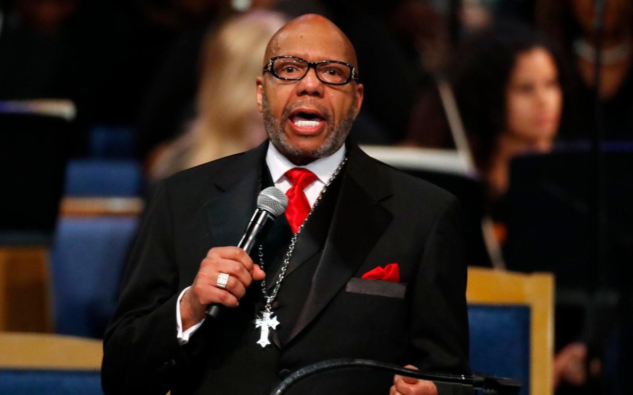 Rev Jasper Williams Jr used his eulogy to raise social issues he said were critical to the black community - AP