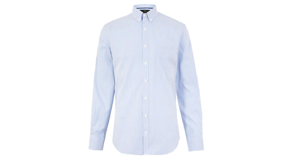 Tailored Fit Easy Iron Bengal Striped Shirt 