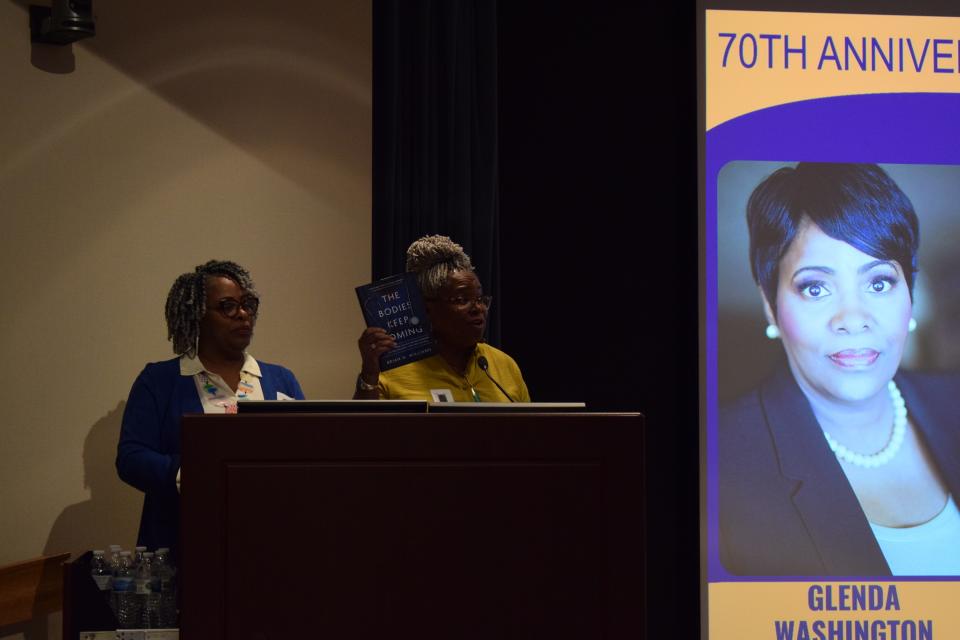 70th Brown Coalition co-chairs Glenda Washington and Beryl New helped host the gun violence forum Thursday at Stormont Vail Health.
