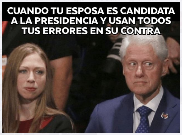 Esta foto del expresidente Bill Clinton en el segundo debate presidencial ha motivado disimiles interpretaciones. Especialmente, porque su esposa ha debido cargar con sus errores como presidente, los escándalos sexuales y acusaciones de corrupción a través de su fundación personal.