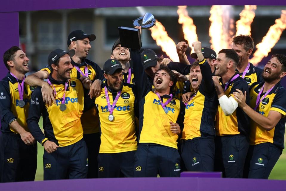 Glamorgan celebrate at Trent Bridge  (Getty Images)