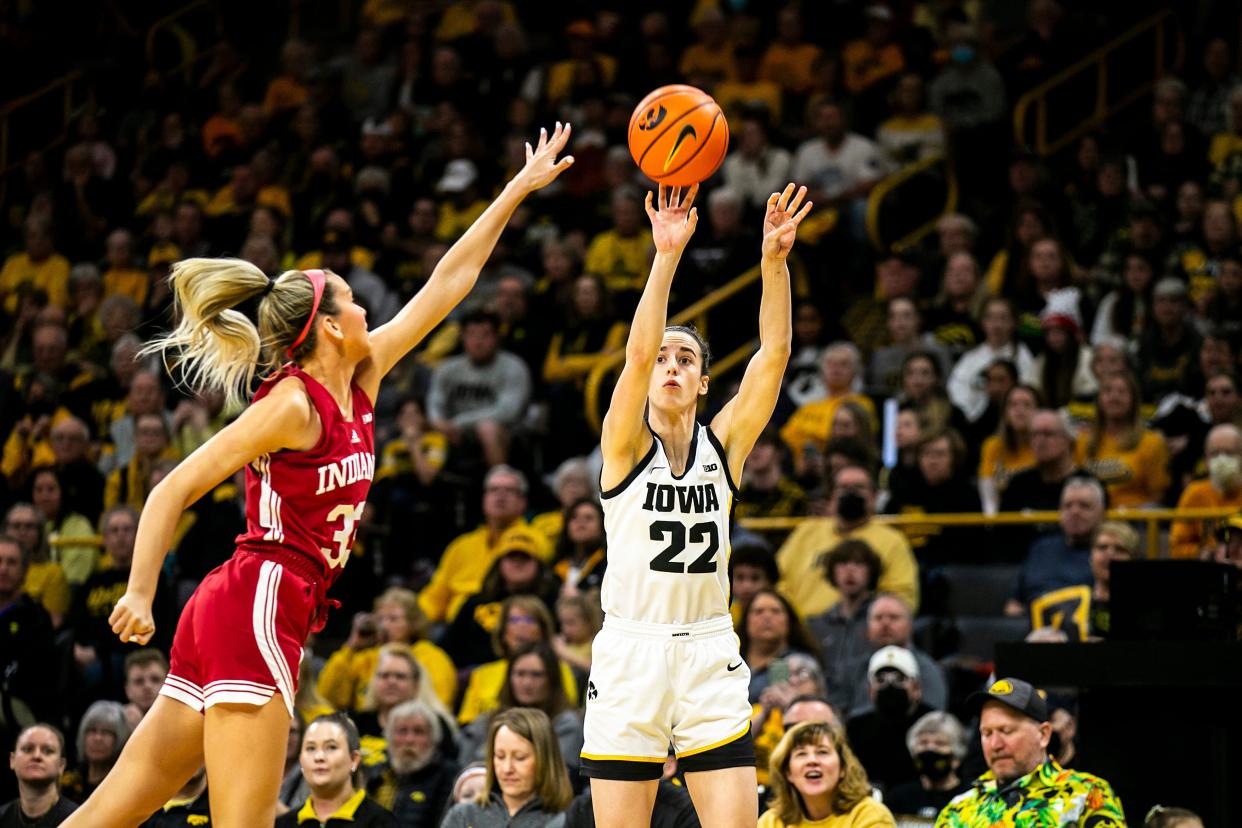 Caitlin Clark hit the game-winner vs. Indiana last February. The rematch at Indiana this season, scheduled for Feb. 22 at Simon Skjodt Assembly Hall, is already sold out.