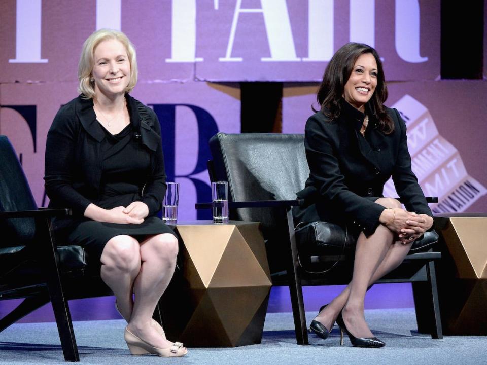 Democratic Sens. Kirsten Gillibrand and Kamala Harris, both potential 2020 contenders.