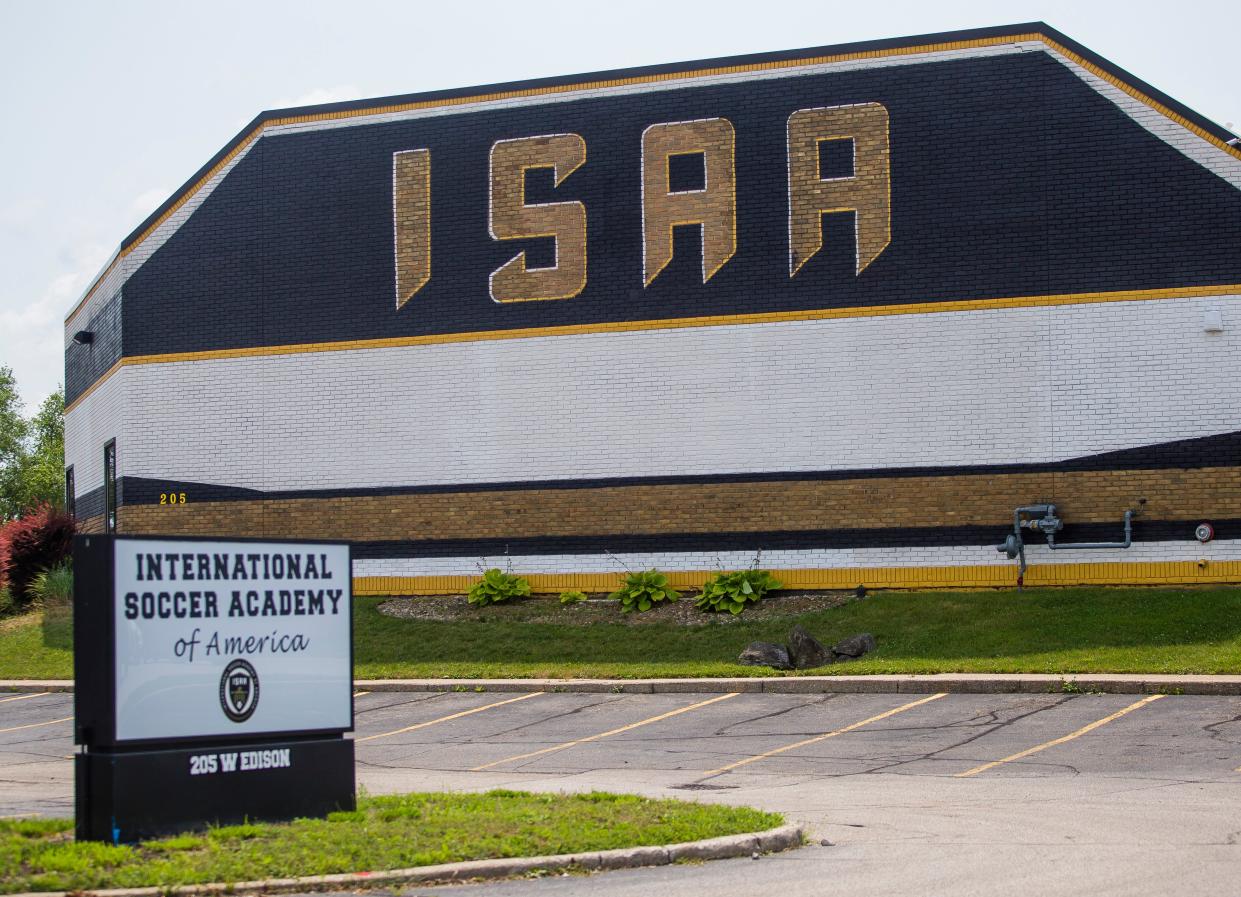 The exterior of the building Wednesday, July 14, 2021 at the International Soccer Academy of America in Mishawaka.