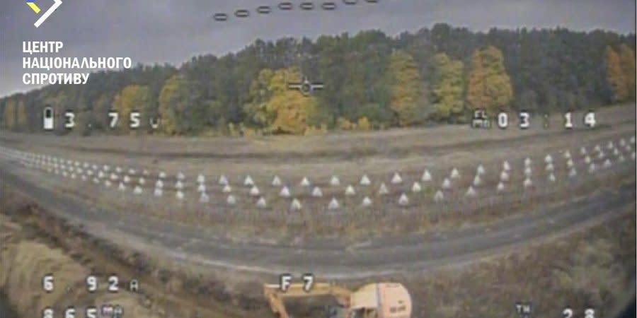 Photos of occupiers' fortifications on farmers' land in Crimea