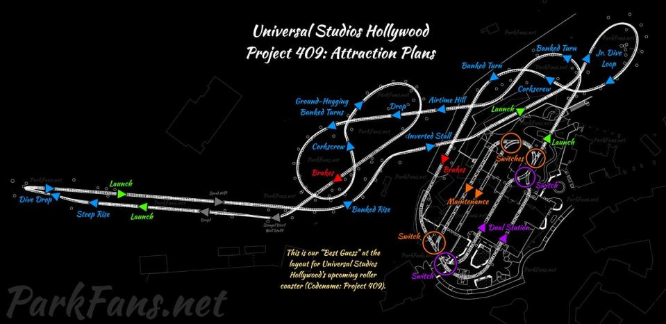 Potential Layout for Fast and Furious: Hollywood Drift At Universal Studios  Hollywood Revealed | by Ethan Becker | Boardwalk Times