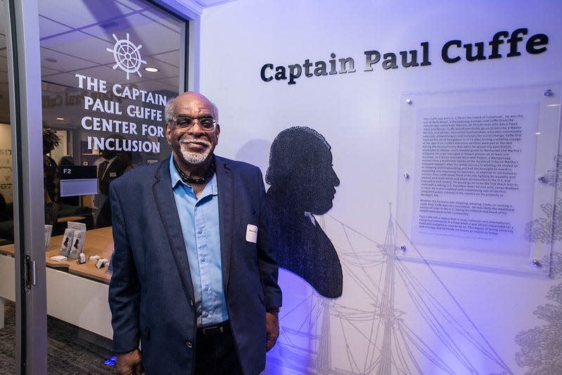 Massachusetts Maritime Academy opened its new Captain Paul Cuffe Center for Inclusion in September. Cuffe's fourth-great-grandson Robert Kelley was present at the opening ceremony.