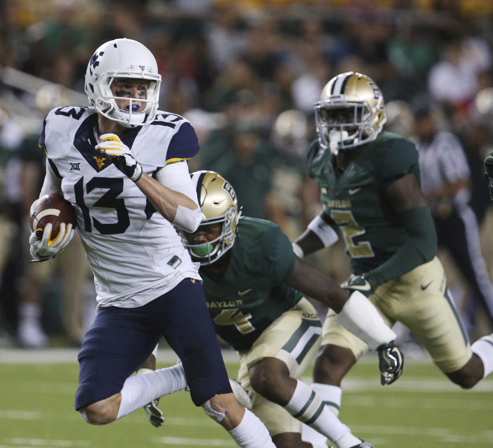 West Virginia wide receiver David Sills V caught 18 touchdown passes in 2017. (AP)