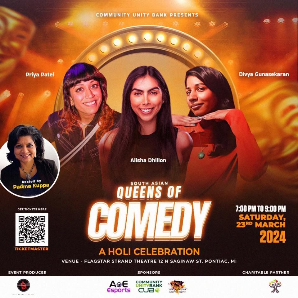 South Asian Queen of Comedy flyer.