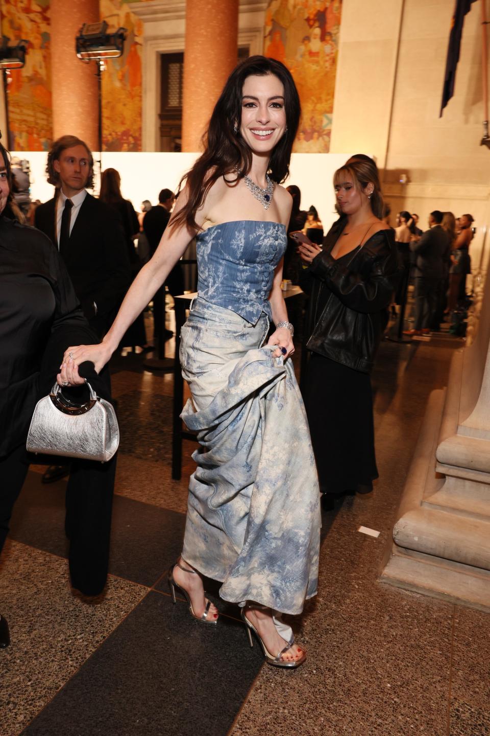 Anne Hathaway attends the 2023 CFDA Fashion Awards at American Museum of Natural History on Monday in New York City.