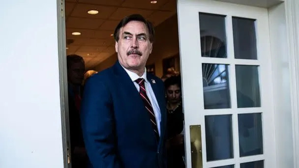 PHOTO: My Pillow CEO Mike Lindell walks out walks out of the White House ahead of a press conference with President Trump, March 30, 2020, in Washington, D.C. (The Washington Post via Getty Images, FILE)