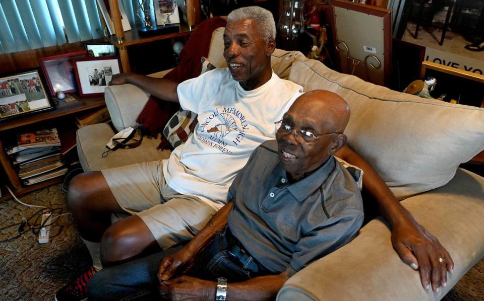 Moody Johnson with legendary Coach Eddie Shannon, 101 years old, as he talks about his core beliefs and how he encouraged young students and athletes.