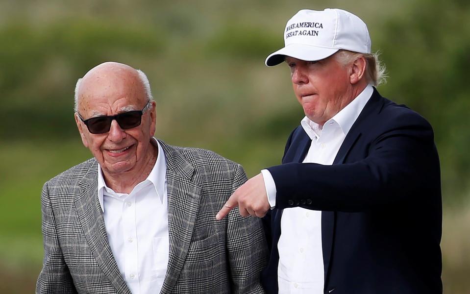 Rupert Murdoch with Donald Trump