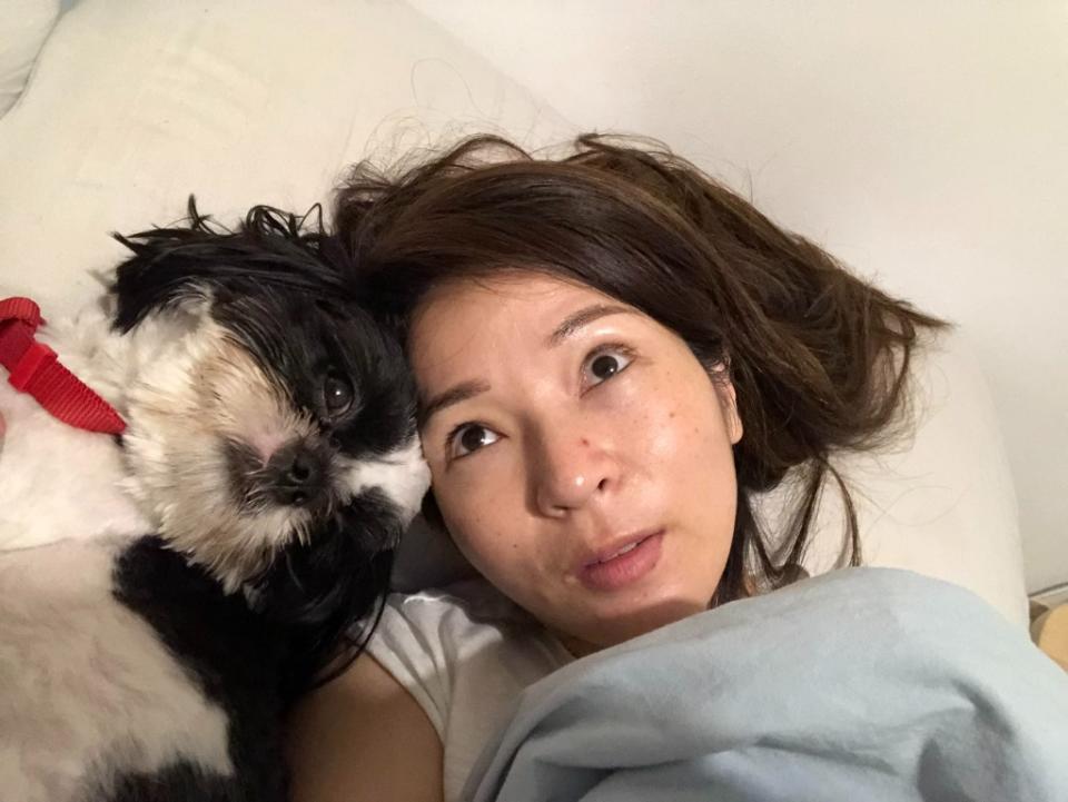 Makiyo Davidson and Panda share a moment. “I have not been able to eat or sleep since we lost our dog,” the shaken Upper East Sider told The Post Makiyo Masa